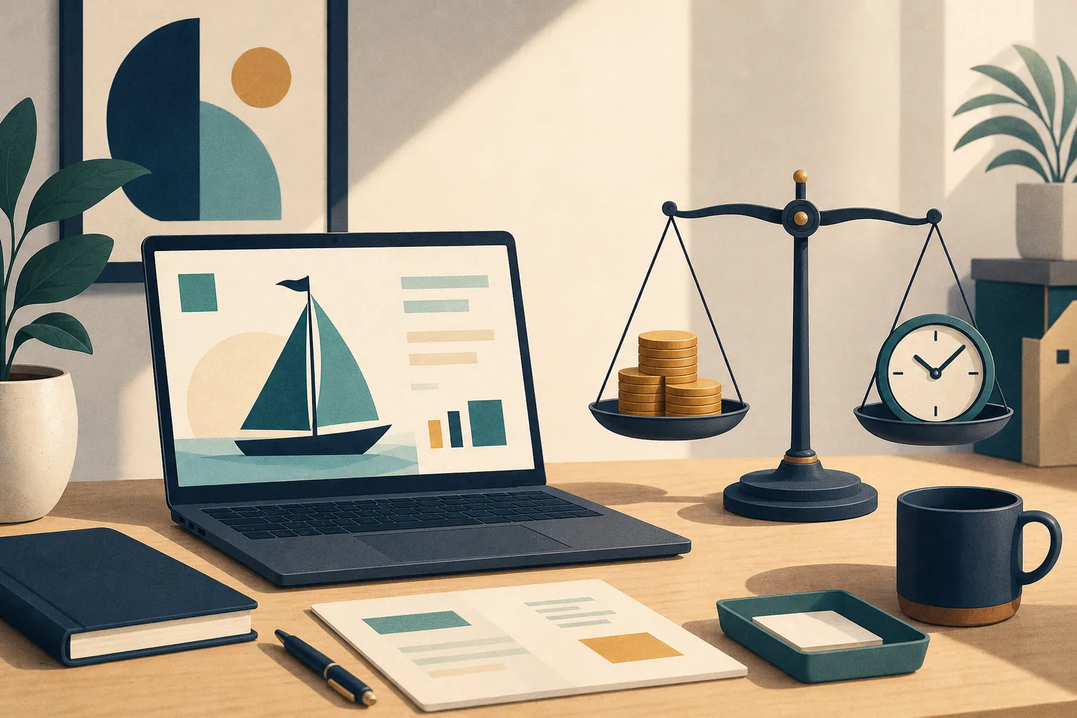 Illustration of weighing an AI tool's cost against the time it saves